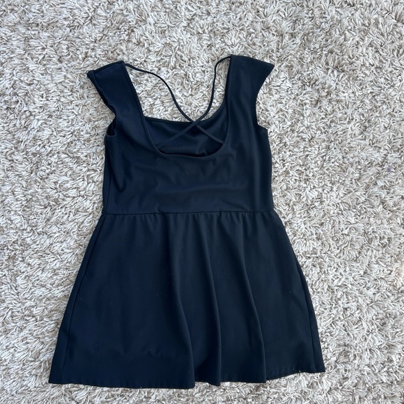 wild fable Black Sleeveless Dress with Crisscross Straps - Picture 2 of 3